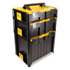 STACKPACK 4 CASTOR TROLLY & 3 STACKPACK BOXES - V-TUF STORAGE BOX SYSTEM STARTER KIT