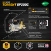 V-TUF TORRENT SP200 Industrial 7HP Petrol Pressure Washer - 2755psi, 190 Bar, 12L/min