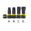 5M HOSE - 32mm Yellow & 4pcs Power Tool Adaptor KIT  (with Air Flow Control) - for MIGHTY, NEW MIDI, NEW MAXi 50, NEW MAXi 80 - VTVS7029