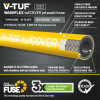 10m 2 WIRE, TOUGH COVER 3/8" 400BAR 120°C  V-TUF YELLOW V-TUF with DURAKLIX HEAVY DUTY MSQ COUPLINGS