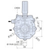 PUMP - V-TUF PROFESSIONAL XHDH100 190BAR 12L/MIN 3/4" HOLLOW SHAFT - WOBBLE PLATE - XHDH100