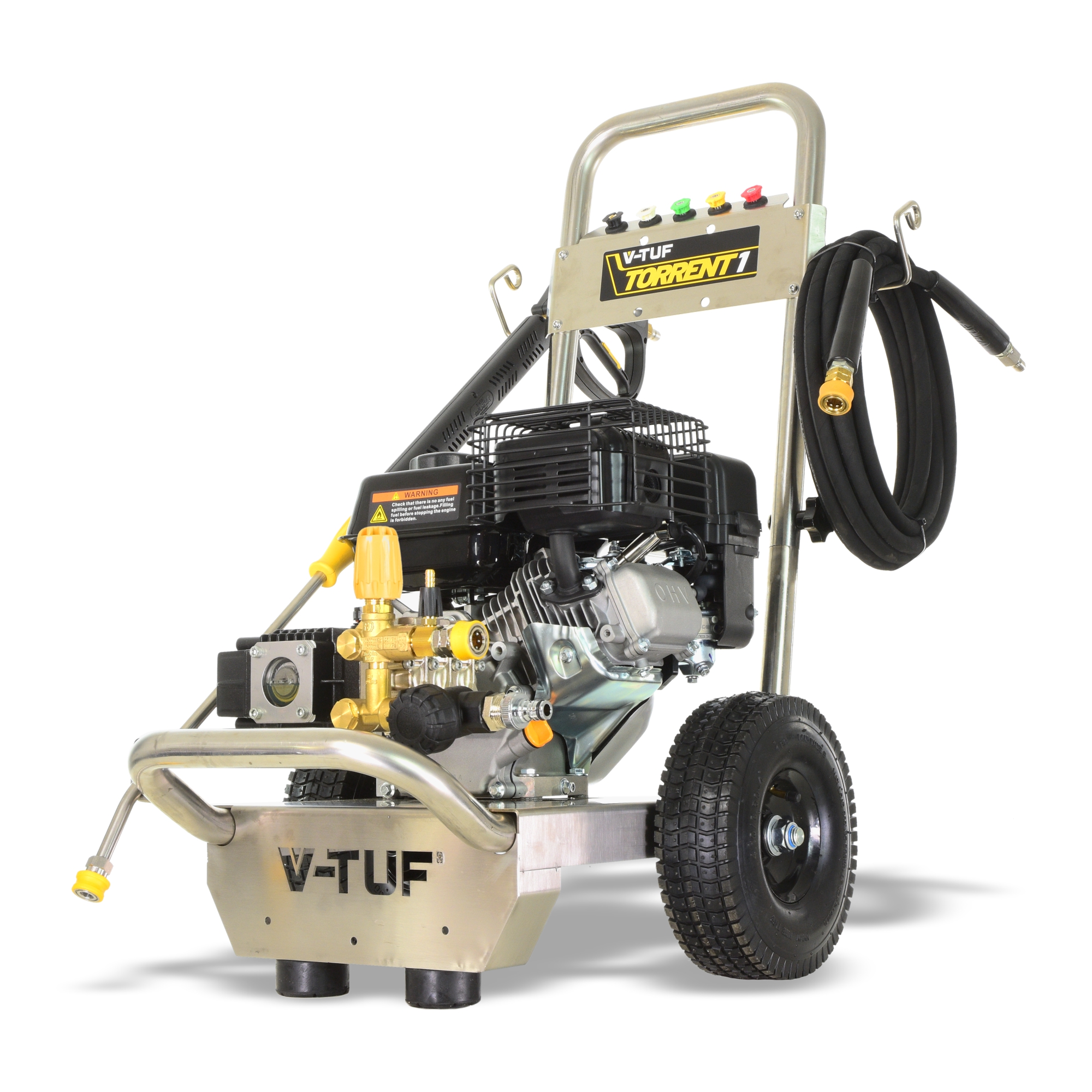 V-TUF TORRENT 1 2755psi, 190 Bar, 13L/min Industrial 7HP Petrol Pressure  Washer