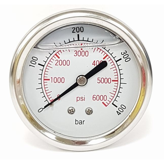 V-TUF.co.uk - PRESSURE GAUGE 63mm diameter STAINLESS - 0 to 400 BAR 1 ...